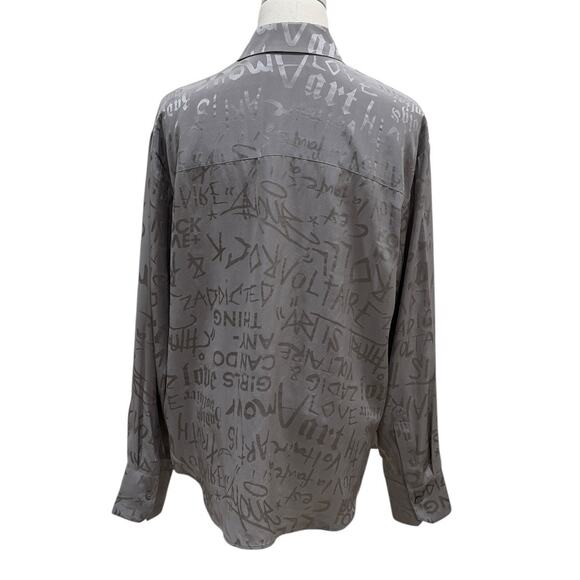 Zadig & Voltaire Morning Jac Manifesto Silk Blouse - Picture 3 of 9
